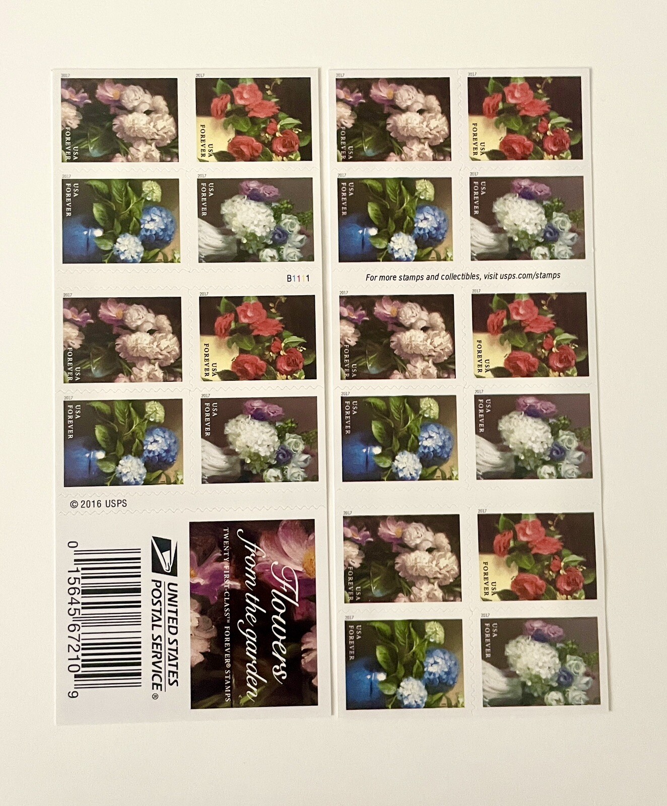 Booklet of 20 Flowers from the Garden Stamps eBay