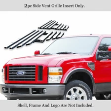 Fits 2008-2010 Ford F250 Fender Side Vent Billet Grille Insert