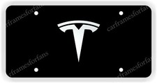 Tesla License Plate Stainless Steel Custom Metal Car Tag Premium