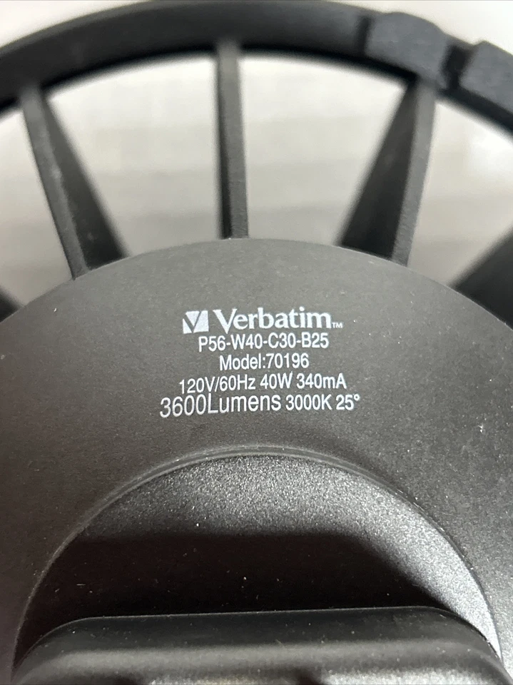 Verbatim PAR 56 LED 3600lm Bulb Warm White 3000K, 25° DEG Angle 70196 50,000 Hr - Image 4 of 4