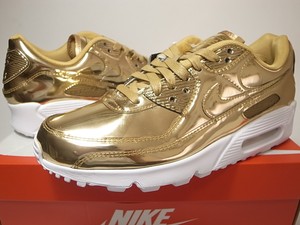 2020 NIKE W AIR MAX 90 SP METALLIC GOLD/ METALLIC GOLD CQ6639-700 Mens US 8  | eBay