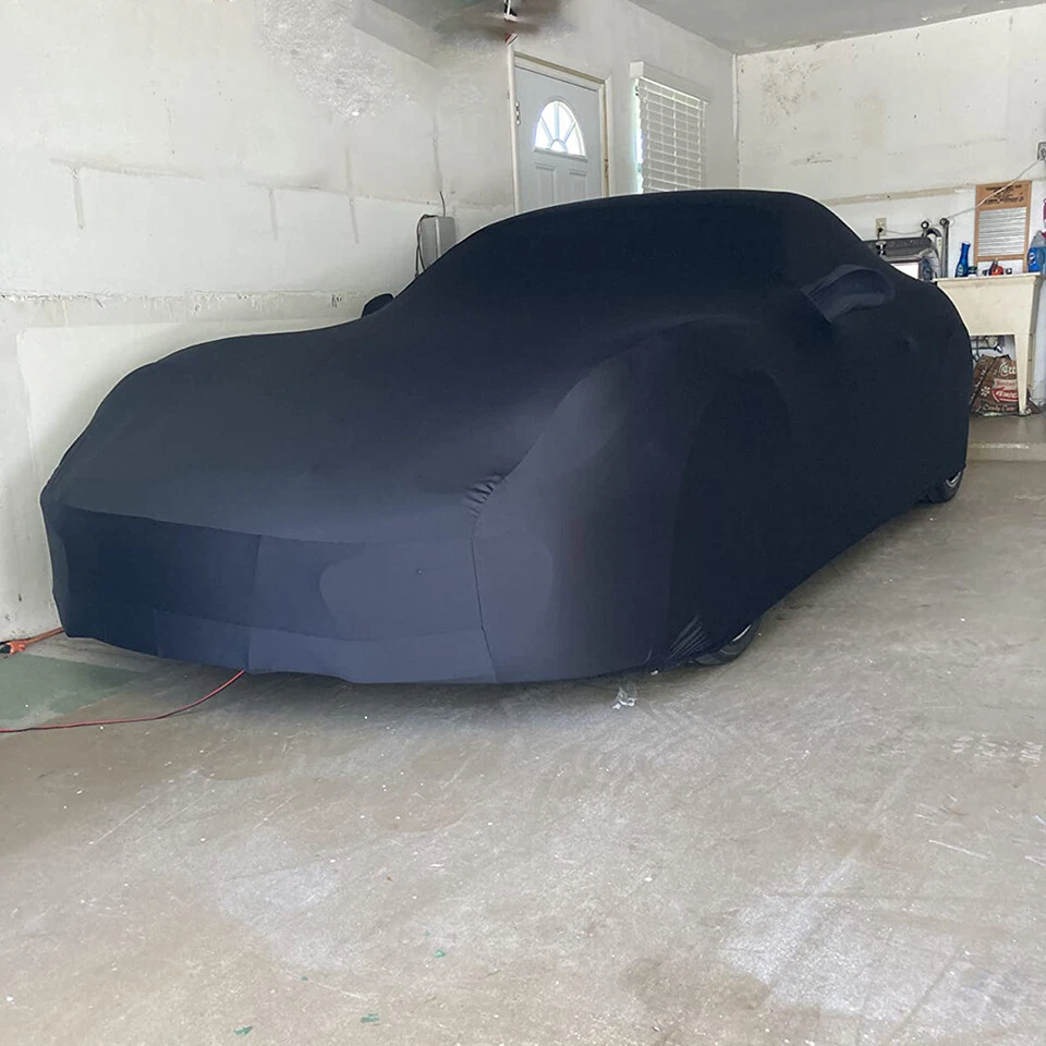 Indoor Car Cover Satin Stretch Scratch Dustproof Black For 2018-2022 Lexus LC500 - Image 2 of 4