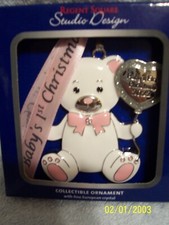 Christmas Ornament Baby's 1st. Christmas Girl 2022