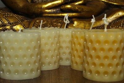   PURE Beeswax YLLW or WHITE (CHOOSE) Candle 100% Natural Bees Wax Handmade