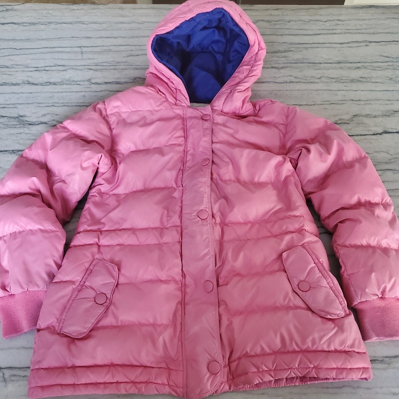 Hanna Andersson Girls Pink Puffer Coat Size 130 US 8