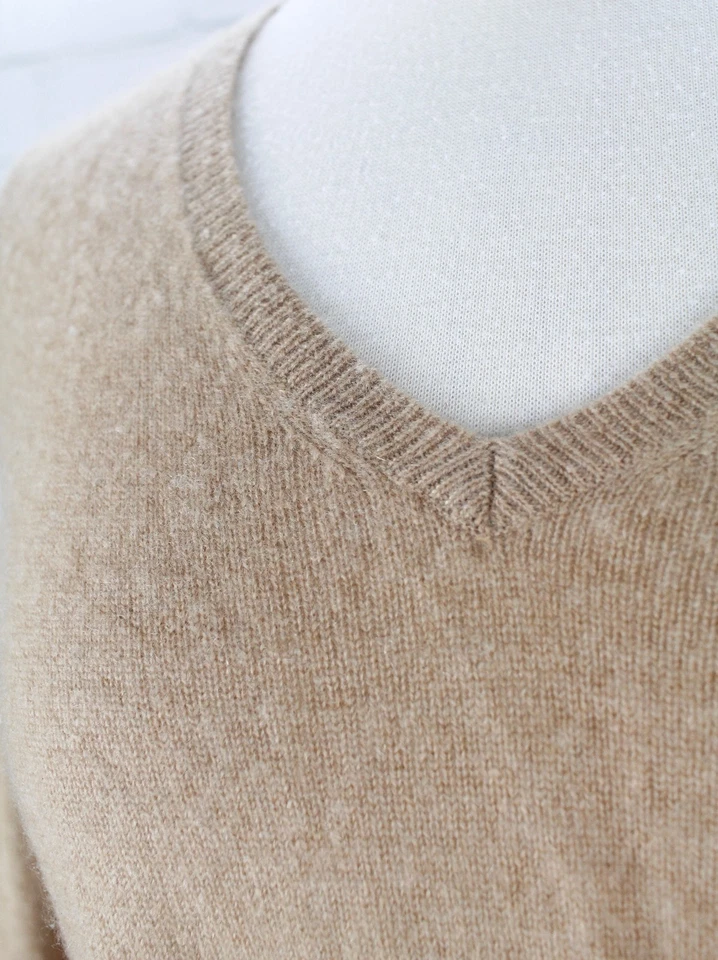 Suéter Pullover ONLY MINE 100 % Cachemira 2 Capas Cuello en V Para Mujer Pequeño Pequeño PS Foto 4 de 4