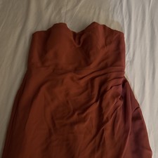 Azazie Terracota Strapless Bridesmaid Dress A14 