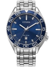Citizen Eco-Drive Men's Sport Luxury Watch 42mm Stainless Steel Silver