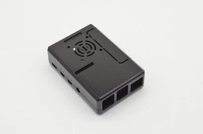 MARKENLOS Raspberry Pi 4 Gehäuse mit Lüfter Schwarz Kunststoff Case Kühlgehäuse