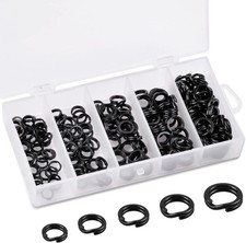 Fishing Split Rings Set,200pcs Stainless Steel Lure Rings Heavy Duty Double Flat