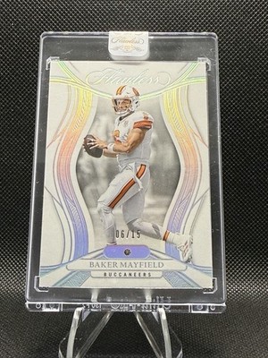 2025 Panini Flawless Baker Mayfield Diamond /15 SEALED - Jeresy # Match 6/15