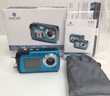 Minolta MN40WP 48MP QHD Dual LCD Screen Waterproof Digital Camera Blue