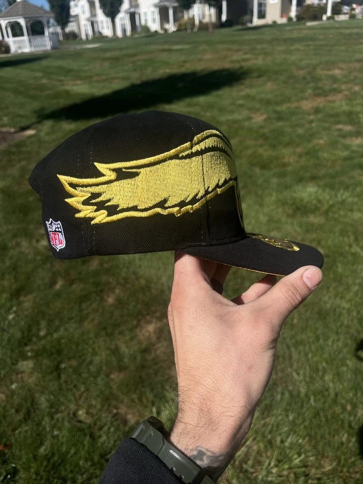 Philadelphia Eagles Cúpula Negra Personalizada Dorado Logo Grande El Juego SnapBack Foto 3 de 4