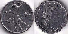 50 Lires 1993 R Italie Italia