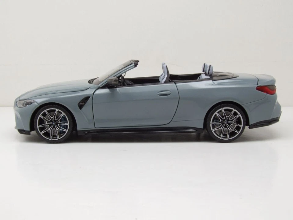 BMW M4 Cabrio 2020 Grigio Metallizzato Modellino Auto 1:18 Minichamps - Immagine 3 di 4