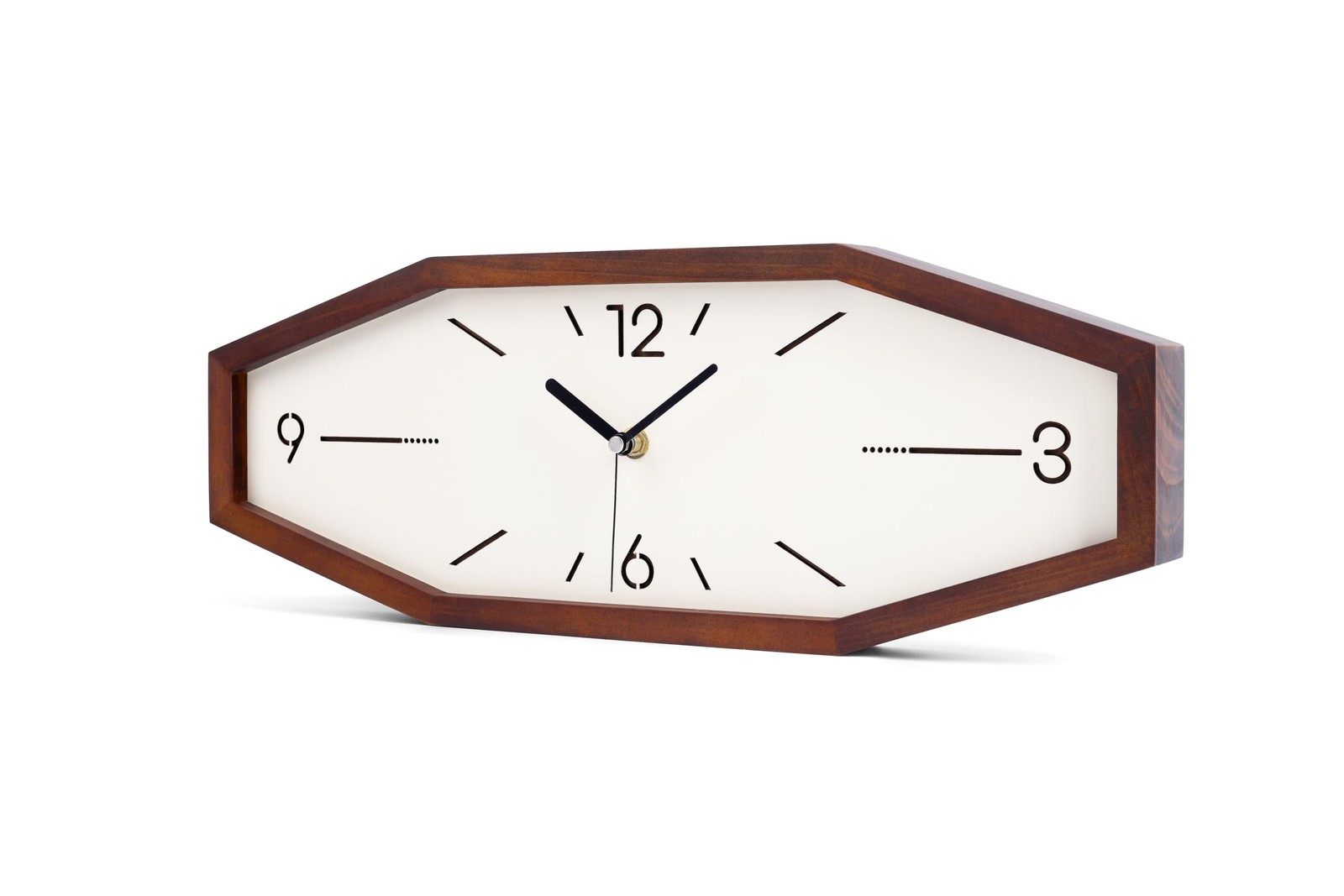 DaguyS Wooden Retro Wall Clocks, 18 Inches Square Clocks Large, Brown