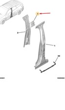 CITROËN C5 X Central Post Ceintures De Sécurité Renfort Droit YL01917380 NEUF OR