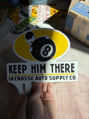 Porcelain Keep Him There La Crosse Auto Supply Co Topper