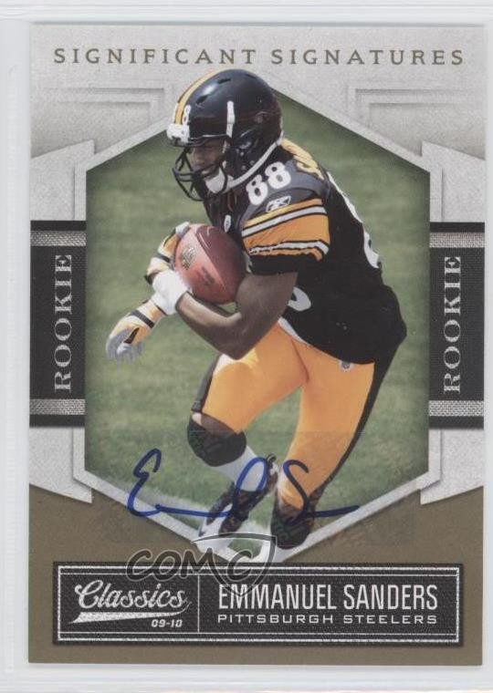 2010 Classics Significant Signatures Gold Emmanuel Sanders Rookie Auto RC 1j2