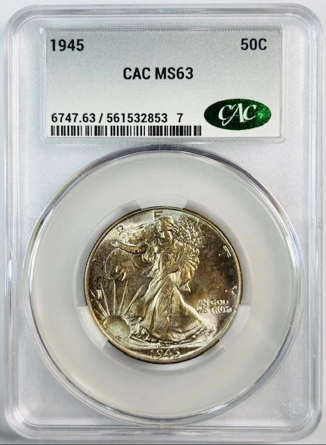 MS 63 Graded 1945 Year Liberty Walking Half Dollars (1916-1947