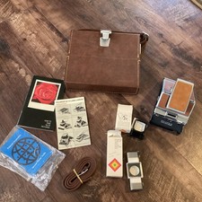 VINTAGE POLAROID SX-70 FOLDING LAND CAMERA WITH CASE  ACCESSORIES UNTESTED