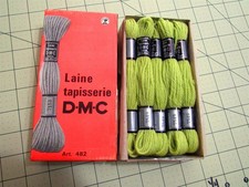 10 Skeins Laine Tapisserie DMC 100 Wool 8 Meters ea 7549 Light Spring Green