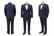 Boys Michael Kors Fantasy Midnight Blue Tuxedo Suit with Pants Vest Size 8