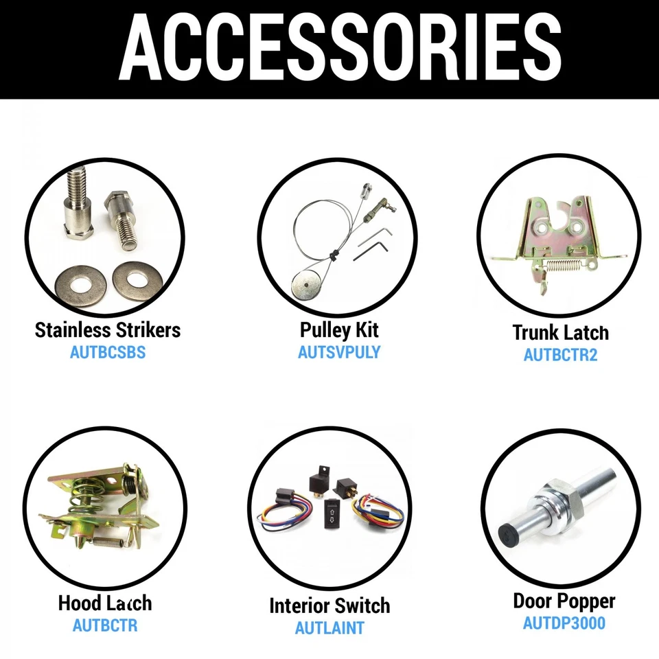 Pequeños pestillos de puerta Power Bear Garra con controles remotos AutoLoc AUTBCSMPR músculo de rata Foto 3 de 4