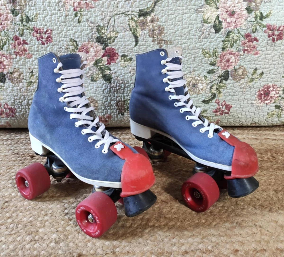 ROLLER QUAD VINTAGE P37 P38 JAUNE BLEU patins à roulettes EUR 30,00 - FR