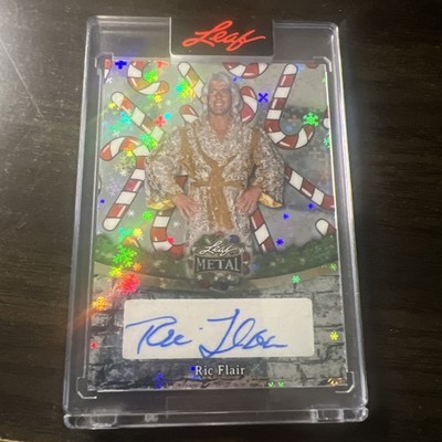 2025 Leaf Metal Happy Holidays Ric Flair  Auto Autograph /15 Candy Cane