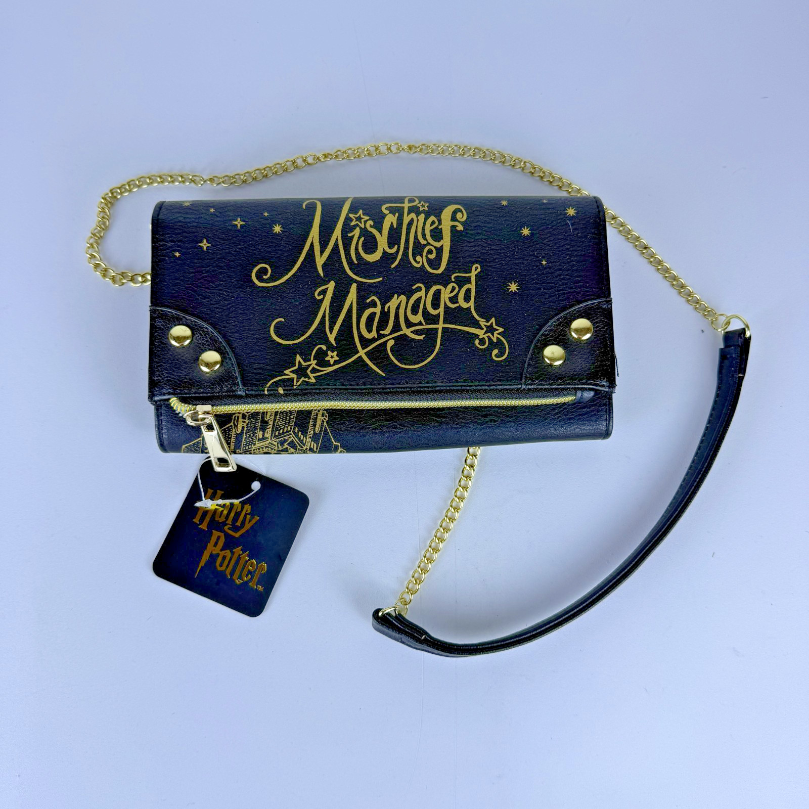 Harry Potter Mischief Managed Marauder’s Map Crossbody Purse Foldover Wallet NWT