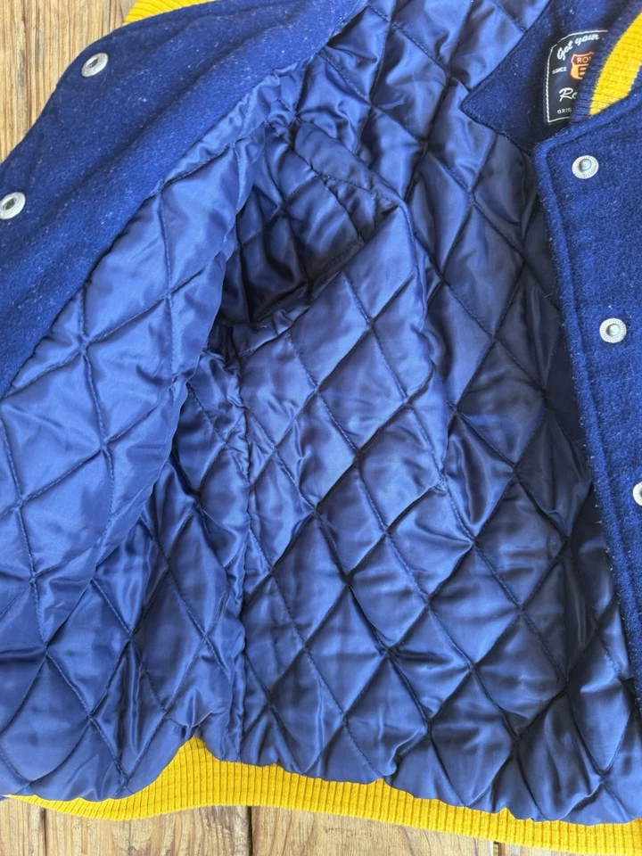 Route 66 Vintage Jacket Boys Youth 7/8 All Stars Bomber Wool Leather - Image 4 of 4