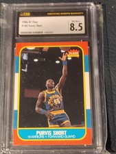 1986-87 Fleer Basketball. - #100 Purvis Short - Golden State Warriors CSG 8.5 