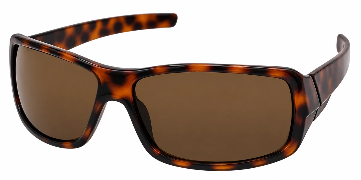 Timberland Tortoise Mens Plastic Rectangle Sunglass, Brown Lens TB7092 52E