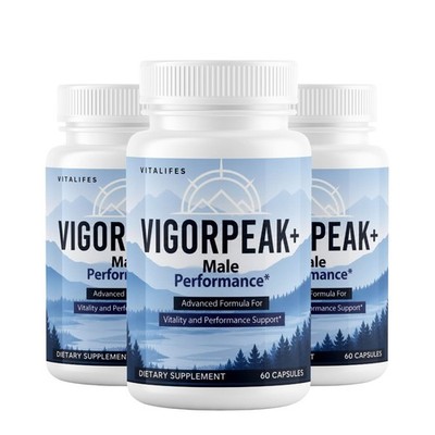 (3 Pack) Vigor Peak+ Advanced Male Max Support Supplement Vigorpeak 60 Capsules