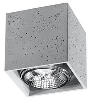 Eckiger Deckenspot Beton GU10 Klein Wohnzimmer Flur Deckenlampe Beleuchtung