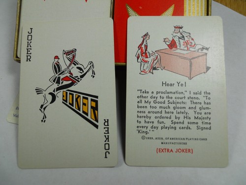 1930 Brown & Bigelow doble baraja cartas American Eagle juego retro - Imagen 7 de 10