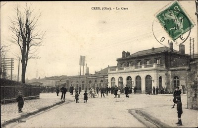 Ak Creil-Oise, Bahnhof - 3959875