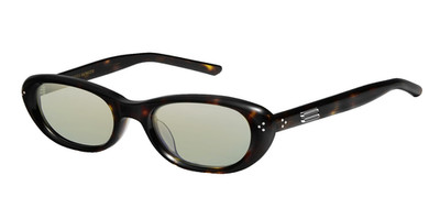 Gentle Monster Madlenne T9 Tortoise Cat Eye Sunglasses Green Lens