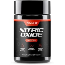 SNAP Nitric Oxide Booster 1500mg L-Arginine L-Citrulline Clean Label Certified