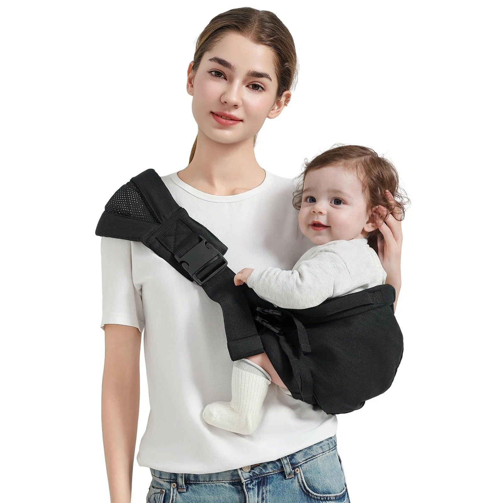 Toddler Sling Carrier Easy to Wear Baby Carrier Sling 7-40 lbs Adjustable Lig...