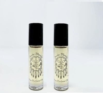 TWO BOTTLES of Auric Blends Egyptian Goddess Roll-On Perfume 1/3oz Scent