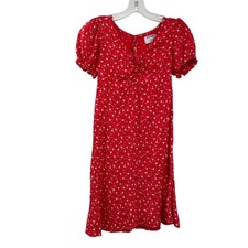 Old Navy Girls Floral Shift Dress Short Sleeve Red/Multi Size XL 14-16 