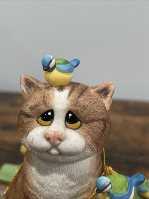 2006 Enesco LINDA JANE SMITH COMIC AND CURIOUS CATS GOLD TOP A7174