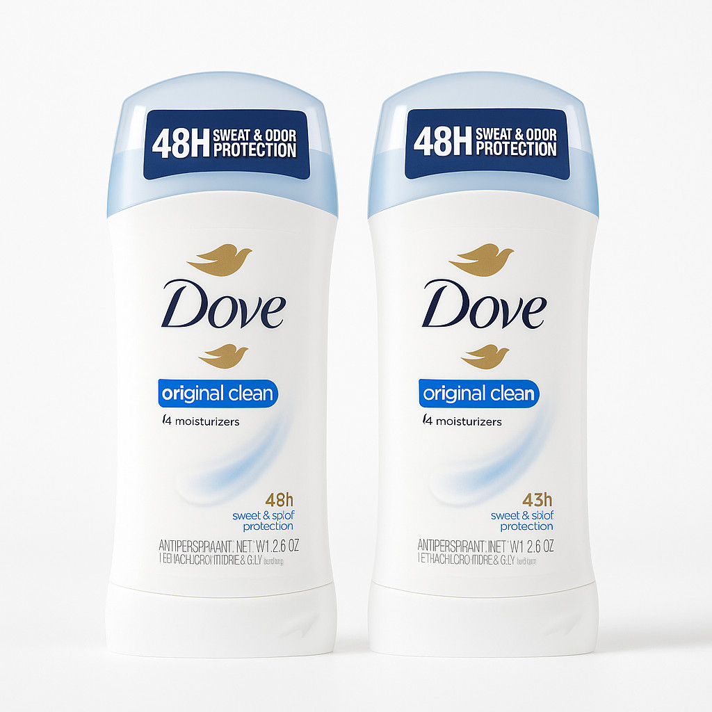 Dove 48 Hour Protection Original Anti-Perspirant Deodorant 150ml 2.6oz 2 Bottles