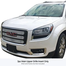 For GMC Acadia 2013-2016 APG 3-Pc Polished Horizontal Billet Main Grille