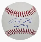 Trey Yesavage Signed Baseball Ice Trey Rawlings Toronto Blue Jays Fanatics COA