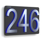 LED Hausnummer Türnummer Zahlen Ziffer Acrylglas Plexiglas Weiß Edelstahl 