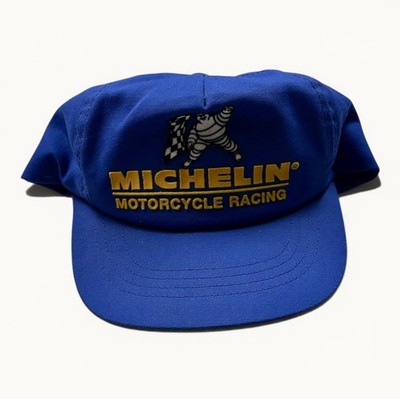 Vintage Men s Michelin Tires Grand Prix Motorcycle Trucker Hat 80s NWOT USA Made