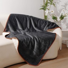 Sunsleek Waterproof Blanket for Bed, Soft Sherpa Fleece Love Blanket for Sofa Co